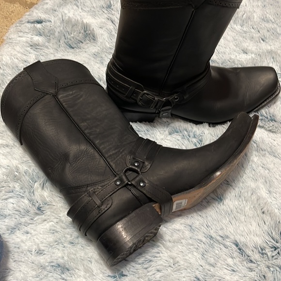 Old Corral Mens Black Harness Square Toed Boots Size 11.5 - Picture 8 of 15